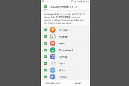 Mit der App Samsung Smart Switch lassen sich alle Daten übertragen.