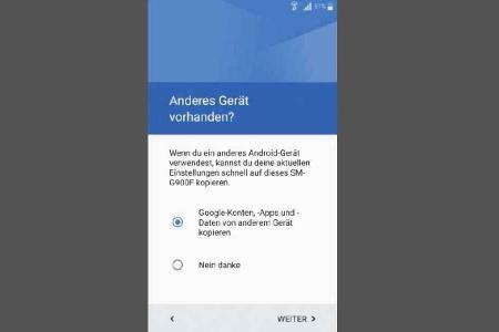 Mithilfe des Google-Kontos lassen sich ganz einfach alle Daten übertragen.