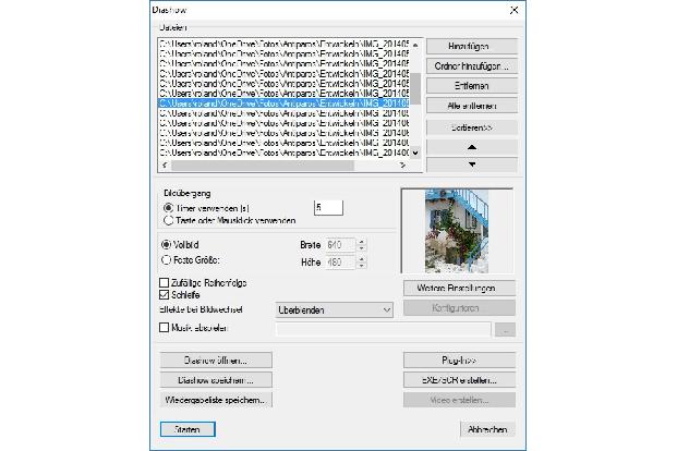 Das Programm Xnview beinhaltet ein leistungsfähiges Diashow-Modul, welches Übergangseffekte einblendet und Hintergrundmusik ...