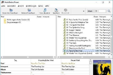 Music Brainz Picard erkennt MP3-Songs, verrät Interpret und Titel und zeigt anschließend die komplette Songliste inklusive d...