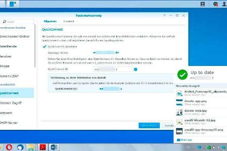 Sobald die Synology-NAS über Quickconnect registriert ist, werden Dateien automatisiert synchronisiert.