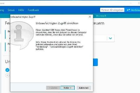 Als Notlösung für den Netzwerkzugang aus der Ferne erhalten Sie mit Teamviewer 14 auch auf einen gesicherten Windows-Rechner...