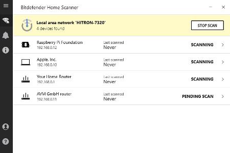 Der Scan des eigenen Netzwerks kann einige Zeit in Anspruch nehmen.