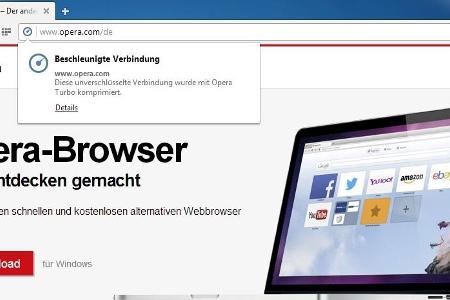 Weniger Verkehr gleich höhere Geschwindigkeit: der Web-Browser Opera