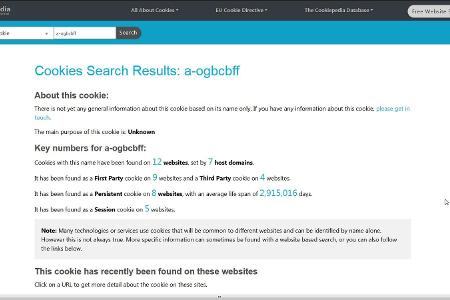 In der Cookie-Datenbank Cookiepedia erfahren Sie mehr über die einzelnen Cookies.