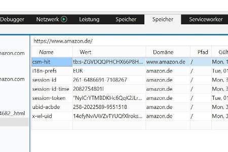 Im Edge-Browser von Microsoft ist die Ansicht der Cookies nur über die hauseigenen Entwicklungstools möglich.