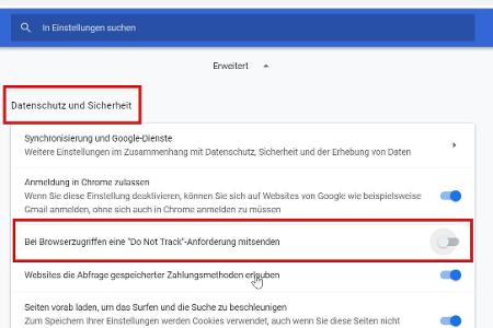 Alle gängigen Browser besitzen eine Do-Not-Track-Funktion.