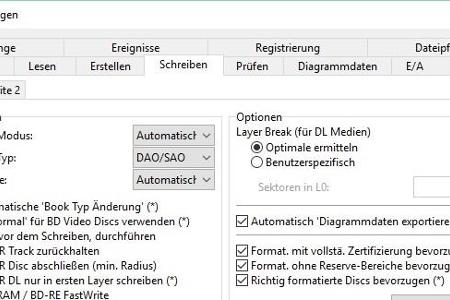 Wählen Sie als Schreib-Typ DAO (Disc-at-once)