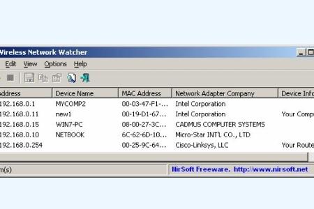 Wireless Network Watcher - Der kostenlose Wireless Network Watcher bringt Übersicht ins Netzwerk. Es erlaubt die Anzeige all...