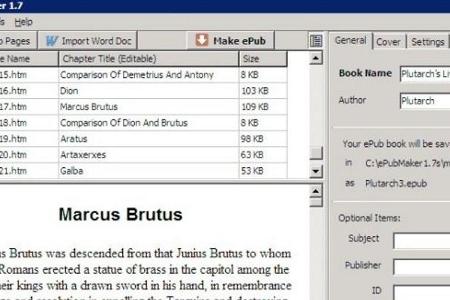 Der ePub Maker verwandelt HTML und Word-Dokumente zur Anzeige auf dem Ebook-Reader.