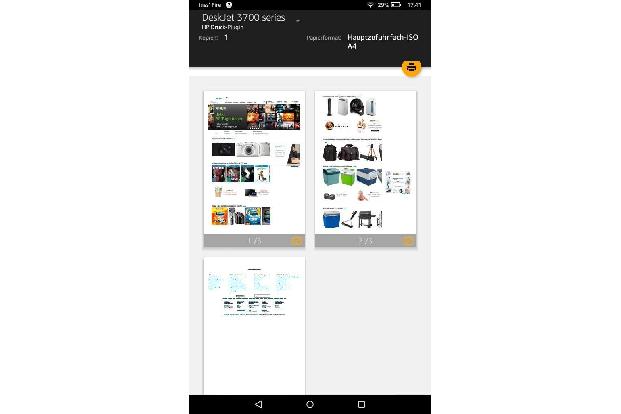 Selbst von Kindle-Fire-Tablets lässt es sich drucken, vorausgesetzt Sie haben das Plug-in des Druckerherstellers installiert.