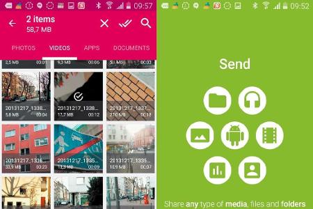 Die in der Basisversion kostenlose Android-App Superbeam nutzt Wi-Fi Direct für den Datentransfer zwischen dem Smartphone un...