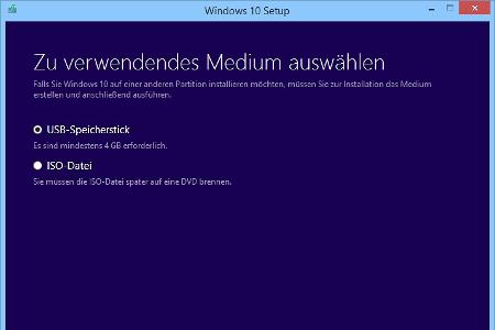 Windows 8.1 oder Windows 10 lässt sich über das Tool zur Medienerstellung herunterladen. Die Installation lässt sich auch pe...