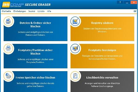 Secure Eraser löscht Dateien zuverlässig. In der für den Privatgebrauch kostenlosen Version wird beim Löschen von Dateien al...