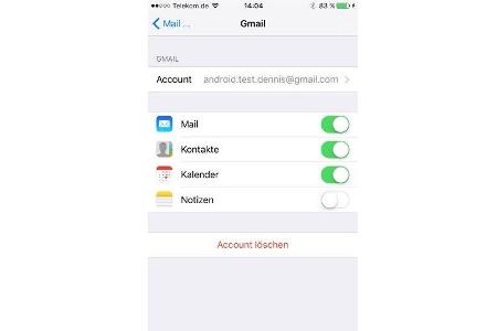 Über ein Google-Konto lassen sich Kontakte synchronisieren.