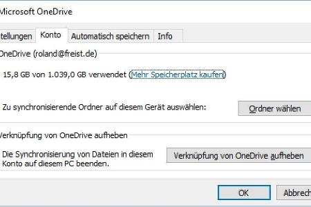Per Rechtsklick auf das Onedrive-Icon und die Auswahl von 