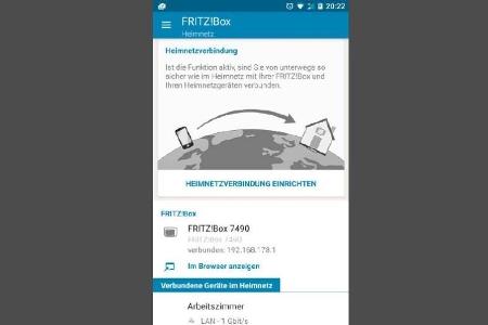 Bei der Einrichtung einer sicheren Verbindung zur Fritzbox per App, muss das Smartphone mit dem Heimnetz verbunden sein.