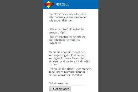 Mit Tickets lässt sich die Onlinezeit erweitern.