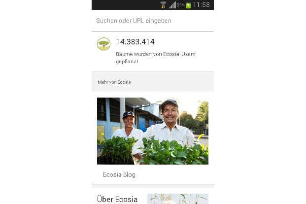 Ecosia Browser - Schnell & Grün