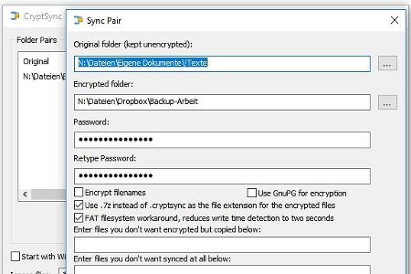 Mit dem Tool Cryptsync lassen sich verschlüsselte Kopien von Verzeichnisses erstellen. Geschützte Kopien lassen sich dadurch...