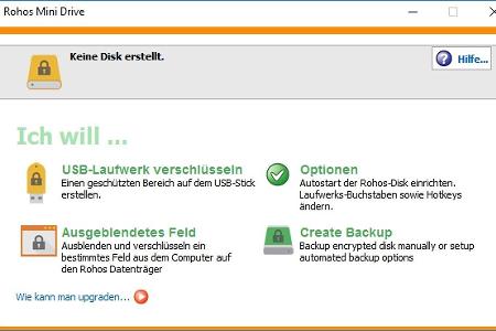 Mit der Freeware Rohos Mini Drive lässt sich ein verschlüsselter Bereich auf einem USB-Stick erstellen. Dieser lässt sich oh...