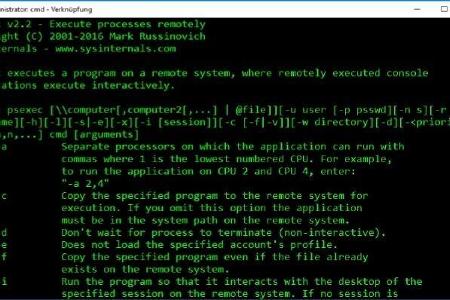 Mit Psexec lassen sich Programme über das Netzwerk auf einem anderen PC starten.