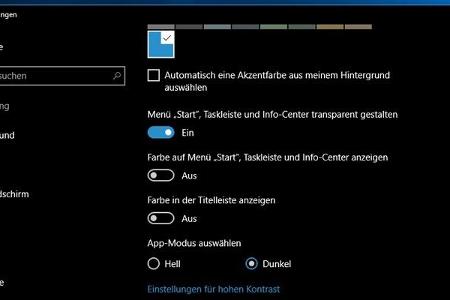Über die Einstellungen von Windows 10 lässt sich das Dunkel-Theme aktivieren