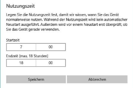 Zeitraum festlegen, in dem der PC verwendet wird.