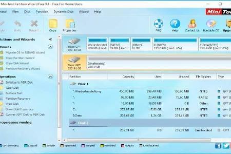 Beim Minitool Partition Wizard Free handelt es sich um ein Partitionierungstool, mit dem sich die Systempartition oder weite...
