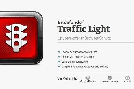 Das Tool Bitdefender Traffic Light schützt vor gefährlichen Websites.