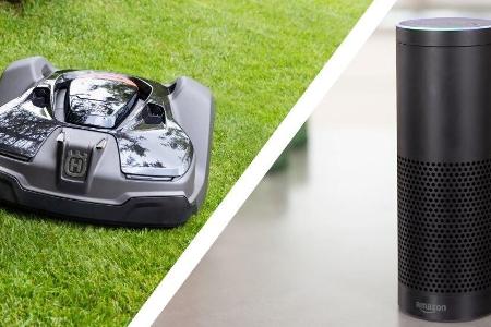 Bald lassen sich Husqvarnas Rasenmähroboter Alexa-Sprachbefehlen steuern.