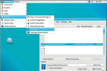 Das Live-System Ubuntu Privacy Remix beinhaltet einige Sicherheitstools, darunter die Verschlüsselungssoftware Truecrypt.