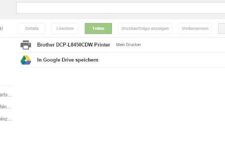 Google Cloud Print ermöglicht es, vom Smartphone aus auf Druckern des PCs zu Drucken.