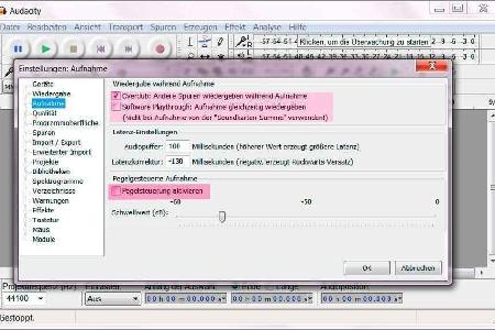 Das Freeware-Tool Audacity bietet zahlreiche Funktionen.