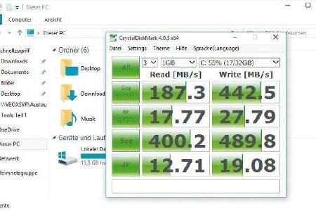 Crystaldiskmark - Dieses Tool analysiert Festplatten, SSDs und USB-Sticks und ermittelt die Schreib- und Lesegeschwindigkeit...