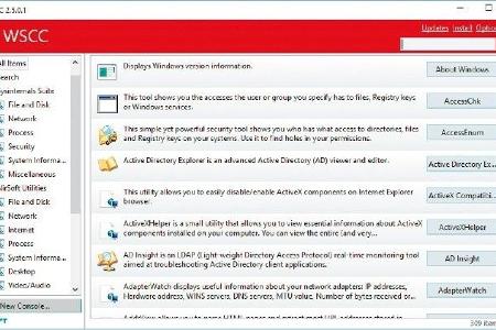 Windows System Control Center - Windows System Control Center ist eine Sammlung aus mehr als 300 Tools von NirSoft und Micro...