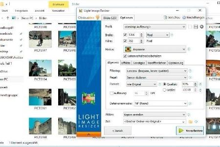 Light Image Resizer - Light Image Resizer eignet sich perfekt zum Ändern der Große Ihrer Fotos, speichert die Bilder auf Wun...