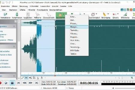 Wavepad - Wavepad ist ein Audioeditor und lässt Sie Ihre Musikdateien schneiden, kopieren und teilen. Unterstützt werden die...