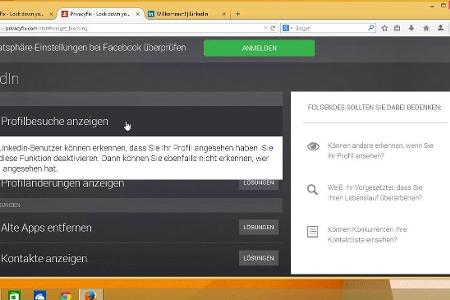 Wenn Sie Seiten wie LinkedIn nicht zu viel preisgeben wollen, nutzen Sie PrivacyFix.