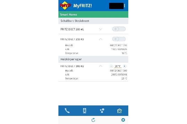 Mit der MyFritz App lässt sich unter anderem das Smart Home verwalten.