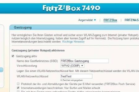 Ein vom eigenen Funknetzwerk getrenntes Gast-WLAN lässt sich an der Fritzbox schnell einrichten.