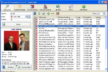 Der Free FLV Converter konvertiert Ihnen Videos von Videoportalen in Formate, die Sie auf vielen Abspielgeräten verwenden kö...
