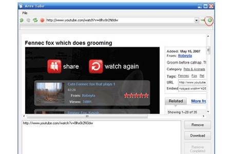 Videos von Youtube herunterladen können Sie mit der Freeware Ares Tube. Dazu wählen Sie einfach die gewünschten Filmchen aus...