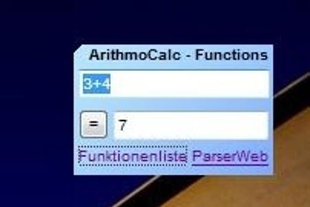 ArithmoCalc können Sie als einfachen Taschenrechner verwenden oder um auch komplexe mathematische Funktionen auszurechnen.