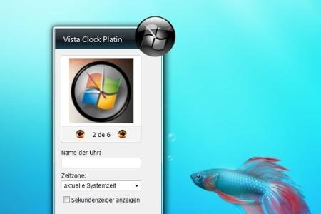 Eine Vista Uhr im Platin, Vista Black, Palmen, Spider, Apple oder Eye design.