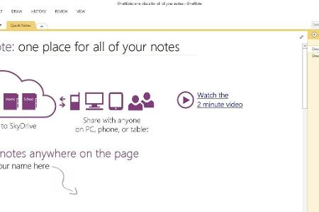 Mit der Gratis-Software Microsoft OneNote können Sie ganz einfach Notizen anlegen und verwalten.