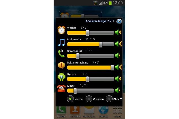 Lautstärkeregler Widget