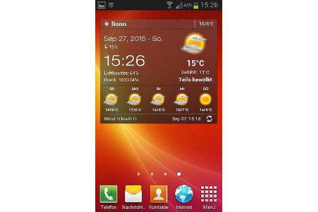 Wetter & Uhr-Widget für Android
