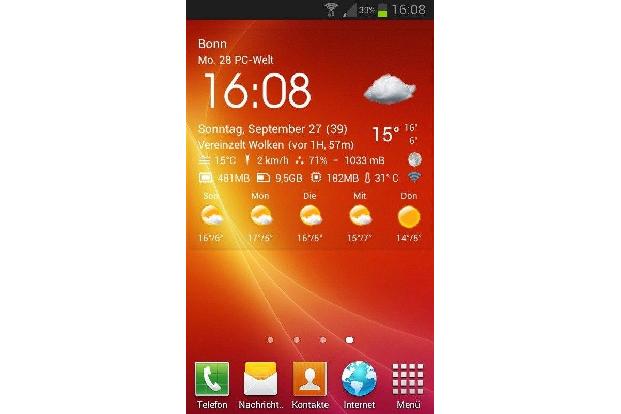 Transparent clock & weather