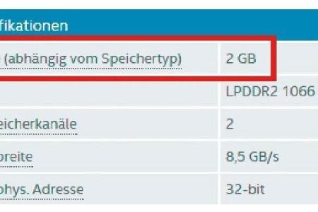 Intel bietet eine Datenbank, die Infos zur CPU verschiedener Modelle und dem maximalen Arbeitsspeicher liefert.